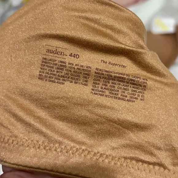 Auden Sz 44D Bra The Superstar Lightly Lined Full Coverage TShirt Brown NWT - Picture 7 of 7